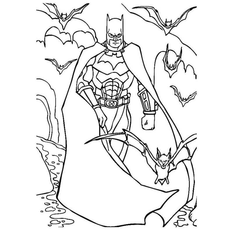 Mẫu Tô Màu Batman Độc Đáo Cho Trẻ Em