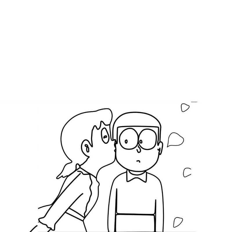 Nobita và Xuka cùng nhau đi câu cá