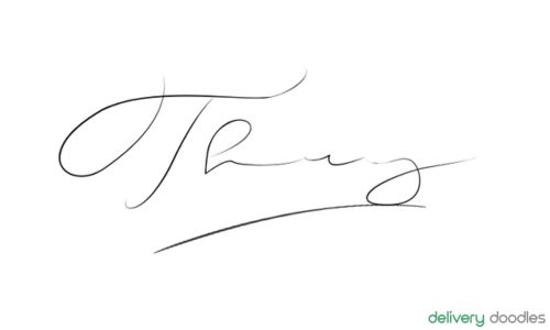 Mẫu chữ ký tên Thủy ấn tượng