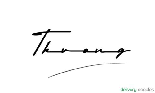 Mẫu chữ ký tên Thương đơn giản