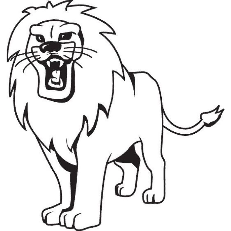 Hướng dẫn tô màu con sư tử cho trẻ em
