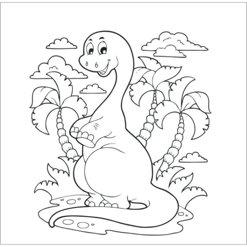 Hướng dẫn tô màu con khủng long cho trẻ em