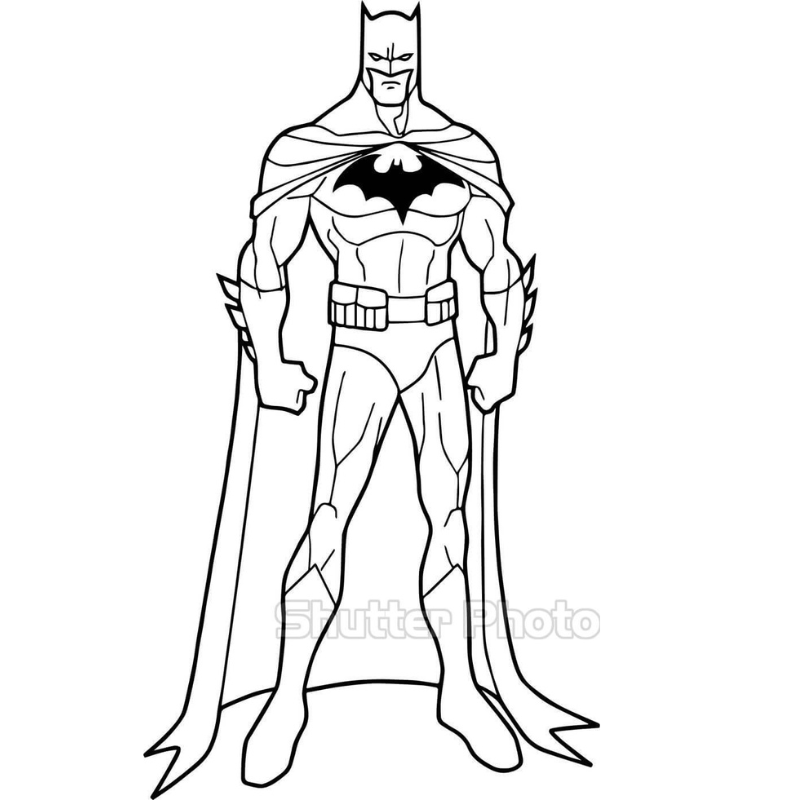 Tranh Tô Màu Batman Miễn Phí Để In Ra và Thử Sức