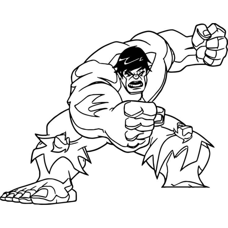 Tranh Tô Màu Siêu Nhân Hulk Khám Phá Sức Mạnh Người Khổng Lồ Xanh